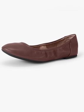 Amazon Essentials Women's Slip-On Ballet Flat in Deep Brown size 11 NWT